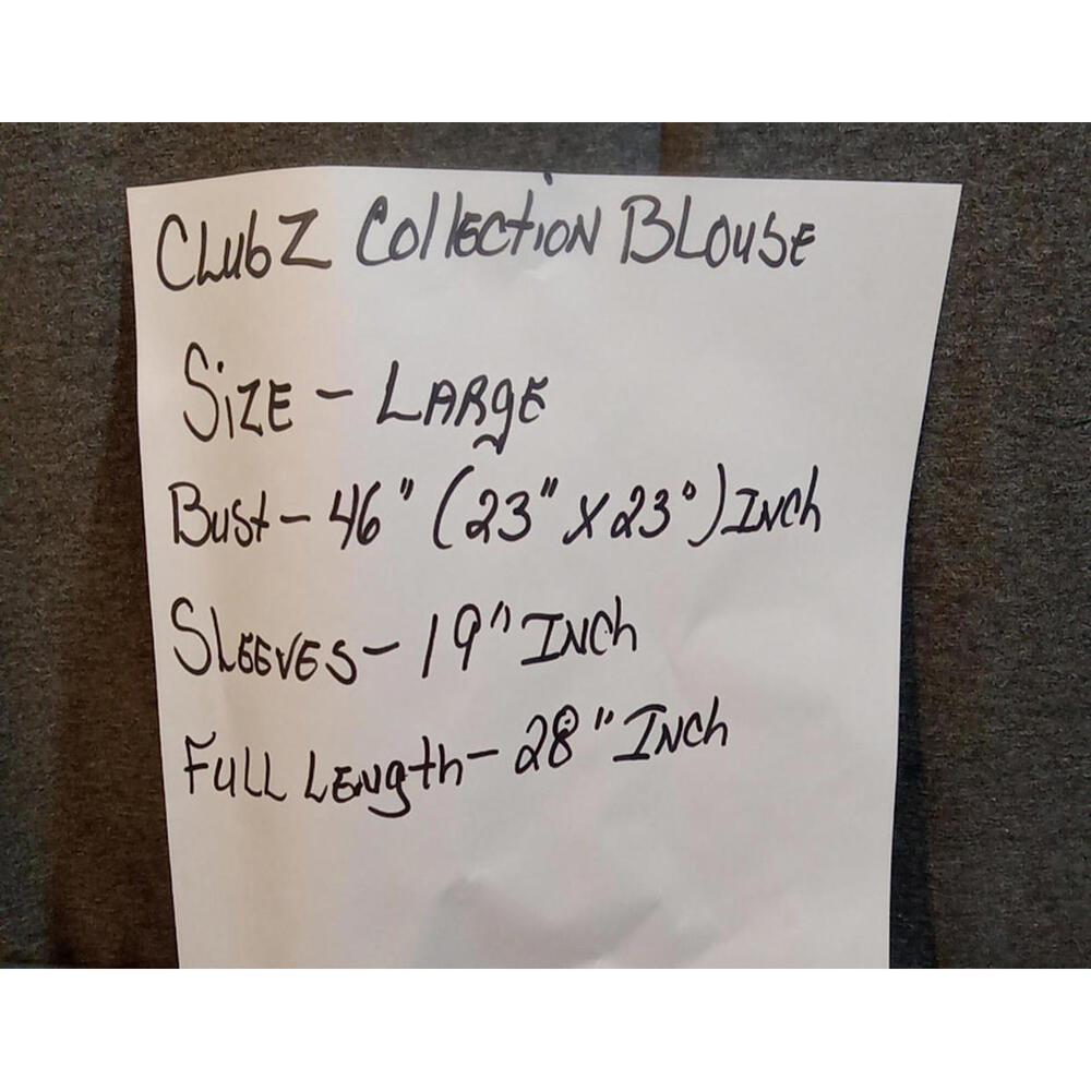 Club Z Collection Blouse Top Womens Size Large Black Multi Y3K Gypsy Striped - Picture 6 of 9